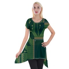 Technology Board Trace Digital Short Sleeve Side Drop Tunic by artworkshop