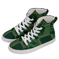 Technology Board Trace Digital Men s Hi-top Skate Sneakers by artworkshop