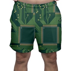 Technology Board Trace Digital Men s Shorts by artworkshop