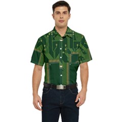 Technology Board Trace Digital Men s Short Sleeve Pocket Shirt 