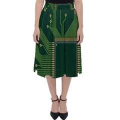 Technology Board Trace Digital Classic Midi Skirt by artworkshop