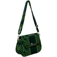 Technology Board Trace Digital Saddle Handbag by artworkshop