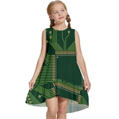 Technology Board Trace Digital Kids  Frill Swing Dress by artworkshop