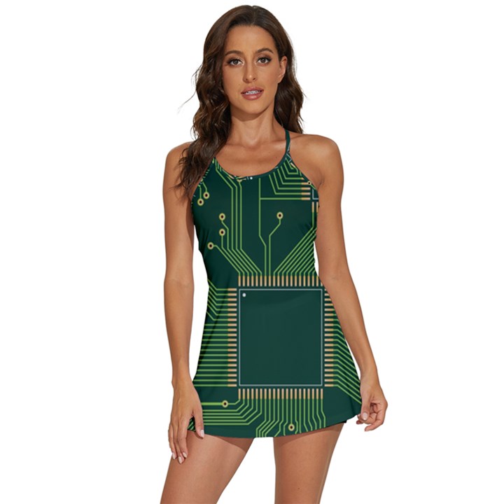 Technology Board Trace Digital 2-in-1 Flare Activity Dress