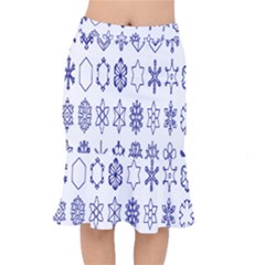 Various Types Of Snowflakes Short Mermaid Skirt by artworkshop