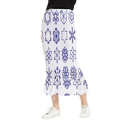 Various Types Of Snowflakes Maxi Fishtail Chiffon Skirt by artworkshop