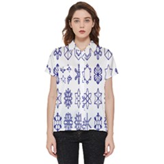 Various Types Of Snowflakes Short Sleeve Pocket Shirt by artworkshop