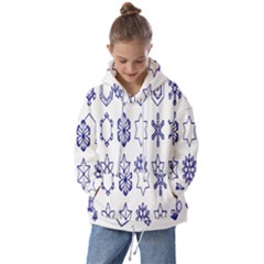 Various Types Of Snowflakes Kids  Oversized Hoodie by artworkshop