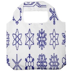 Various Types Of Snowflakes Foldable Grocery Recycle Bag by artworkshop