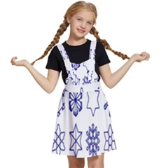 Various Types Of Snowflakes Kids  Apron Dress by artworkshop