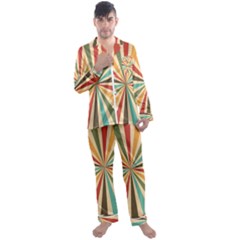 Vintage Abstract Background Men s Long Sleeve Satin Pajamas Set by artworkshop