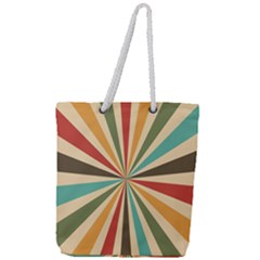 Vintage Abstract Background Full Print Rope Handle Tote (large) by artworkshop