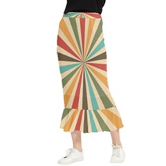 Vintage Abstract Background Maxi Fishtail Chiffon Skirt by artworkshop