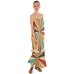 Vintage Abstract Background Cami Maxi Ruffle Chiffon Dress