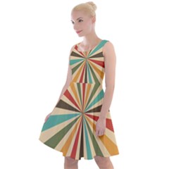 Vintage Abstract Background Knee Length Skater Dress