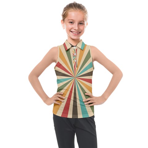 Vintage Abstract Background Kids  Sleeveless Polo Tee by artworkshop