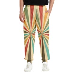 Vintage Abstract Background Men s Elastic Waist Pants