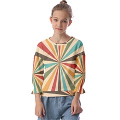 Vintage Abstract Background Kids  Cuff Sleeve Top