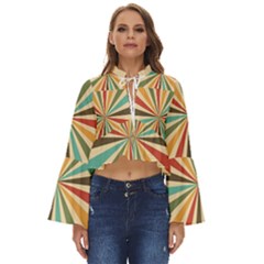 Vintage Abstract Background Boho Long Bell Sleeve Top by artworkshop