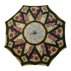 Vector-seamless-pattern-with-italian-pizza-top-view Golf Umbrellas