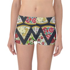 Vector-seamless-pattern-with-italian-pizza-top-view Reversible Boyleg Bikini Bottoms