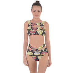 Vector-seamless-pattern-with-italian-pizza-top-view Bandaged Up Bikini Set 