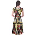 Vector-seamless-pattern-with-italian-pizza-top-view Cap Sleeve Wrap Front Dress View2