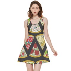 Vector-seamless-pattern-with-italian-pizza-top-view Inside Out Reversible Sleeveless Dress