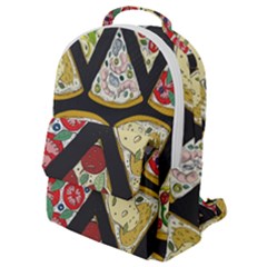 Vector-seamless-pattern-with-italian-pizza-top-view Flap Pocket Backpack (Small)