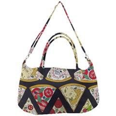 Vector-seamless-pattern-with-italian-pizza-top-view Removal Strap Handbag