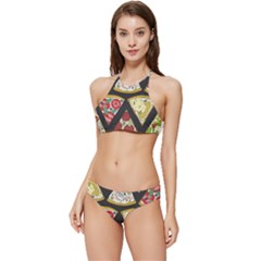 Vector-seamless-pattern-with-italian-pizza-top-view Banded Triangle Bikini Set