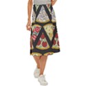 Vector-seamless-pattern-with-italian-pizza-top-view Midi Panel Skirt View1