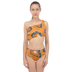 Seamless Pattern With Taco Spliced Up Two Piece Swimsuit by Pakemis