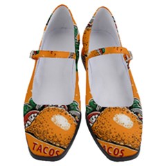 Seamless Pattern With Taco Women s Mary Jane Shoes by Pakemis