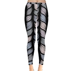 Seamless Pattern With Interweaving Braids Inside Out Leggings by Pakemis