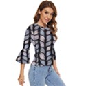 Seamless Pattern With Interweaving Braids Bell Sleeve Top View3