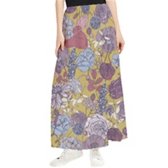 Floral Seamless Pattern With Flowers Vintage Background Colorful Illustration Maxi Chiffon Skirt by Pakemis