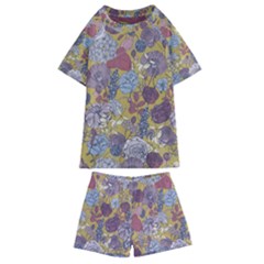 Floral Seamless Pattern With Flowers Vintage Background Colorful Illustration Kids  Swim Tee And Shorts Set by Pakemis