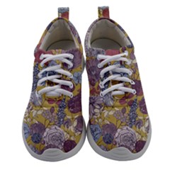 Floral Seamless Pattern With Flowers Vintage Background Colorful Illustration Women Athletic Shoes by Pakemis