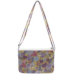 Floral Seamless Pattern With Flowers Vintage Background Colorful Illustration Double Gusset Crossbody Bag by Pakemis