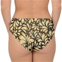 Damask-teardrop-gold-ornament-seamless-pattern Double Strap Halter Bikini Bottom View2