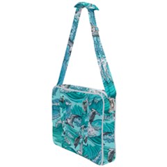 Sea-waves-seamless-pattern Cross Body Office Bag by Pakemis