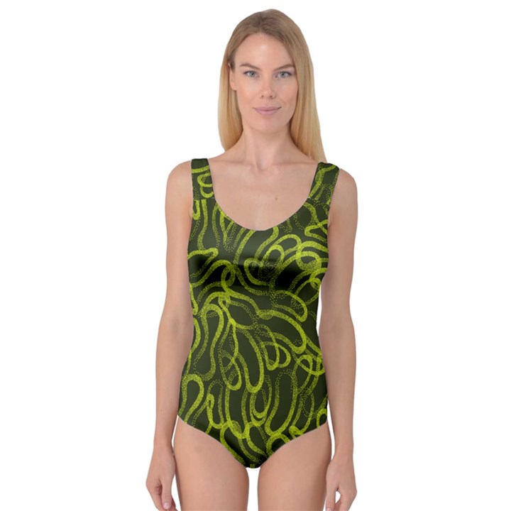 Green-abstract-stippled-repetitive-fashion-seamless-pattern Princess Tank Leotard 