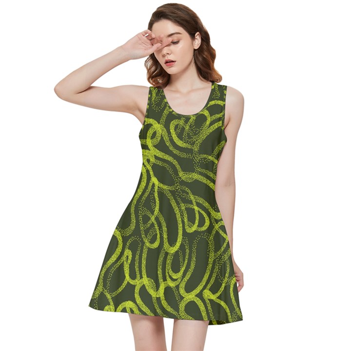 Green-abstract-stippled-repetitive-fashion-seamless-pattern Inside Out Racerback Dress