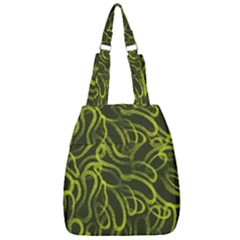 Green-abstract-stippled-repetitive-fashion-seamless-pattern Center Zip Backpack by Pakemis