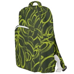 Green-abstract-stippled-repetitive-fashion-seamless-pattern Double Compartment Backpack by Pakemis