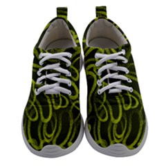 Green-abstract-stippled-repetitive-fashion-seamless-pattern Women Athletic Shoes by Pakemis