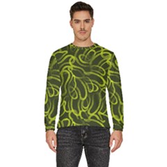 Green-abstract-stippled-repetitive-fashion-seamless-pattern Men s Fleece Sweatshirt by Pakemis