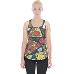 Vector-seamless-pizza-slice-pattern-hand-drawn-pizza-illustration-great-pizzeria-menu-background Piece Up Tank Top by Pakemis