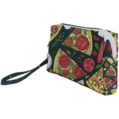 Vector-seamless-pizza-slice-pattern-hand-drawn-pizza-illustration-great-pizzeria-menu-background Wristlet Pouch Bag (small) by Pakemis